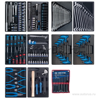 Набор инструментов для тележки, 10 ложементов, 173 предмета KING TONY 932-000MRD-MT